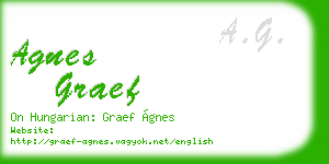agnes graef business card